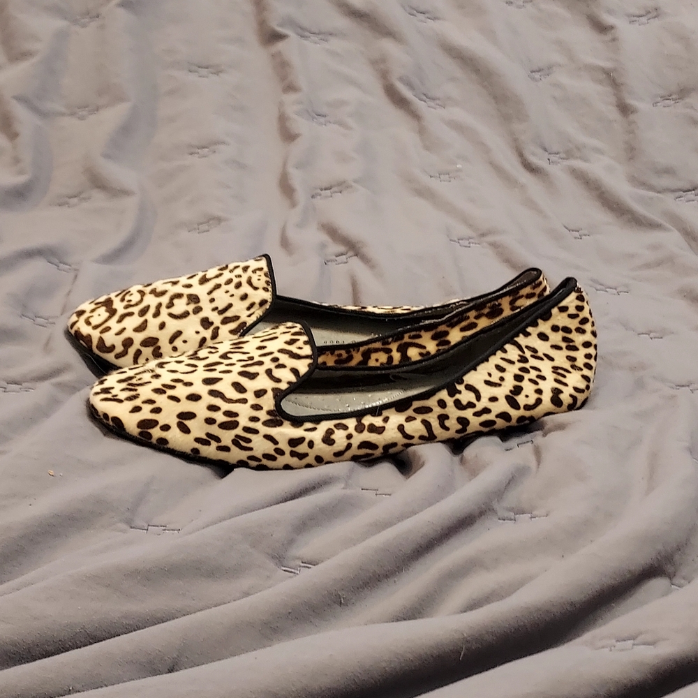 Gap NWOB Leopard Calf Hair Loafers Leather 8 Mob Wife